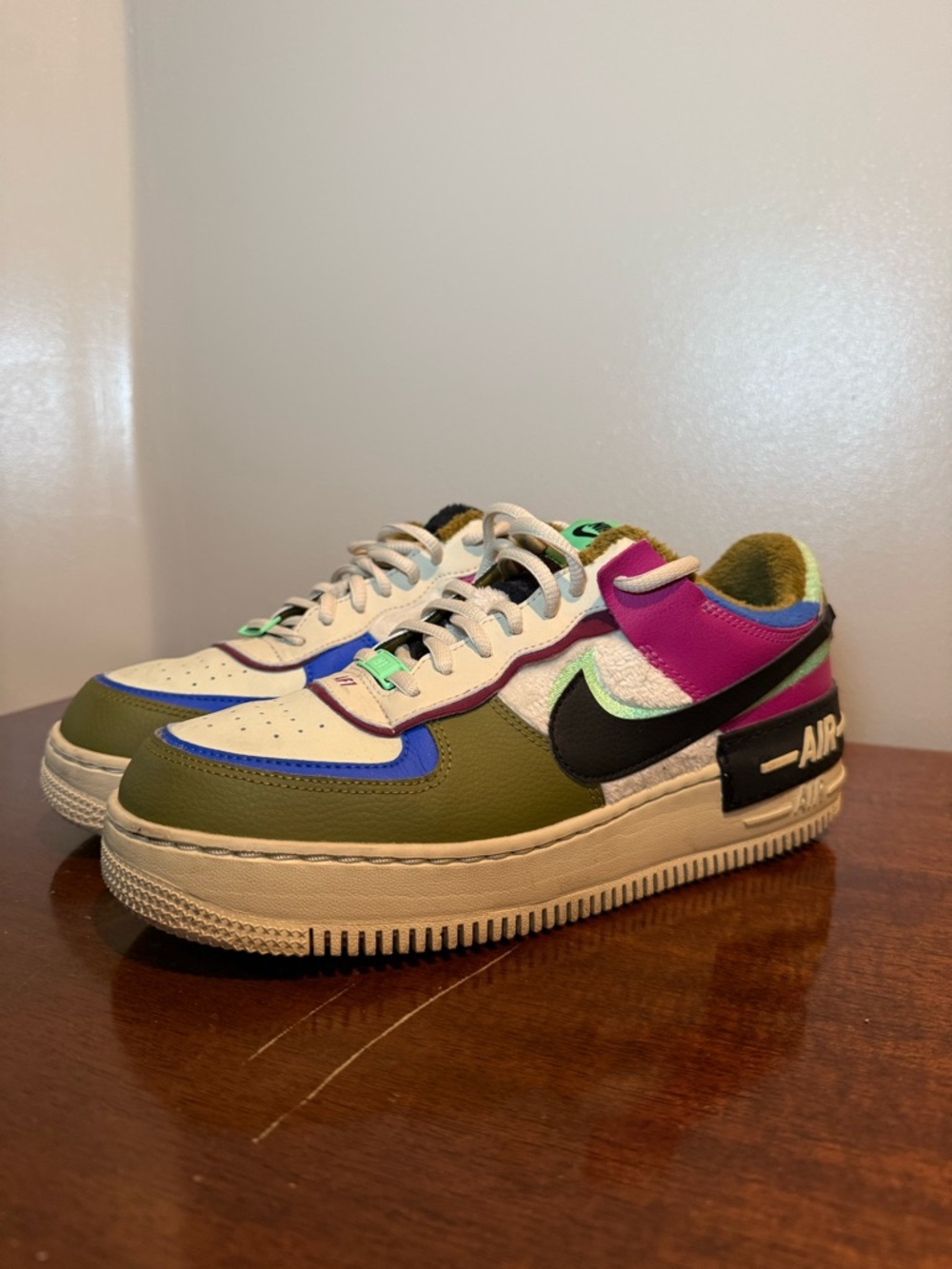 Nike Kids Multicolor Low-Top Sneakers - Olive, Purple, Blue, Black, Cream